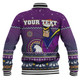 Melbourne Storm Christmas Custom Baseball Jacket - Ugly Xmas And Aboriginal Patterns For Die Hard Fan Baseball Jacket