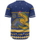 Parramatta Eels Christmas Custom Baseball Shirt - Ugly Xmas And Aboriginal Patterns For Die Hard Fan Baseball Shirt