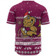 Queensland Cane Toads Christmas Custom Baseball Shirt - Ugly Xmas And Aboriginal Patterns For Die Hard Fan Baseball Shirt