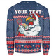 Sydney Roosters Christmas Custom Sweatshirt - Ugly Xmas And Aboriginal Patterns For Die Hard Fan Sweatshirt