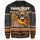 Wests Tigers Christmas Custom Sweatshirt - Ugly Xmas And Aboriginal Patterns For Die Hard Fan Sweatshirt