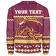 Brisbane Broncos Christmas Custom Sweatshirt - Ugly Xmas And Aboriginal Patterns For Die Hard Fan Sweatshirt