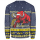 North Queensland Cowboys Christmas Custom Sweatshirt - Ugly Xmas And Aboriginal Patterns For Die Hard Fan Sweatshirt