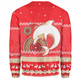 Redcliffe Dolphins Christmas Custom Sweatshirt - Ugly Xmas And Aboriginal Patterns For Die Hard Fan Sweatshirt