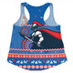 Newcastle Knights Christmas Custom Women Racerback Singlet - Ugly Xmas And Aboriginal Patterns For Die Hard Fan Women Racerback Singlet