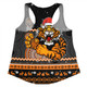 Wests Tigers Christmas Custom Women Racerback Singlet - Ugly Xmas And Aboriginal Patterns For Die Hard Fan Women Racerback Singlet