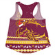 Brisbane Broncos Christmas Custom Women Racerback Singlet - Ugly Xmas And Aboriginal Patterns For Die Hard Fan Women Racerback Singlet