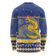 Parramatta Eels Christmas Custom Long Sleeve T-shirt - Ugly Xmas And Aboriginal Patterns For Die Hard Fan Long Sleeve T-shirt