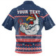 Sydney Roosters Christmas Custom Zip Polo Shirt - Ugly Xmas And Aboriginal Patterns For Die Hard Fan Zip Polo Shirt