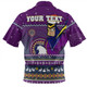 Melbourne Storm Christmas Custom Zip Polo Shirt - Ugly Xmas And Aboriginal Patterns For Die Hard Fan Zip Polo Shirt