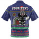 New Zealand Warriors Christmas Custom Zip Polo Shirt - Ugly Xmas And Aboriginal Patterns For Die Hard Fan Zip Polo Shirt