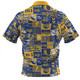 Parramatta Eels Zip Polo Shirt - Team Of Us Die Hard Fan Supporters Comic Style Zip Polo Shirt