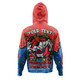 Newcastle Knights Christmas Custom Hoodie - Merry Christmas Our Beloved Team With Aboriginal Dot Art Pattern Hoodie