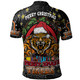 Wests Tigers Christmas Custom Polo Shirt - Merry Christmas Our Beloved Team With Aboriginal Dot Art Pattern Polo Shirt