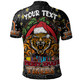 Wests Tigers Christmas Custom Polo Shirt - Merry Christmas Our Beloved Team With Aboriginal Dot Art Pattern Polo Shirt