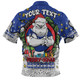 Canterbury-Bankstown Bulldogs Christmas Custom Hawaiian Shirt - Merry Christmas Our Beloved Team With Aboriginal Dot Art Pattern Hawaiian Shirt