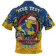 Parramatta Eels Christmas Custom Hawaiian Shirt - Merry Christmas Our Beloved Team With Aboriginal Dot Art Pattern Hawaiian Shirt