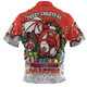 St. George Illawarra Dragons Christmas Custom Hawaiian Shirt - Merry Christmas Our Beloved Team With Aboriginal Dot Art Pattern Hawaiian Shirt