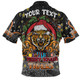 Wests Tigers Christmas Custom Hawaiian Shirt - Merry Christmas Our Beloved Team With Aboriginal Dot Art Pattern Hawaiian Shirt