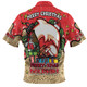 Redcliffe Dolphins Christmas Custom Hawaiian Shirt - Merry Christmas Our Beloved Team With Aboriginal Dot Art Pattern Hawaiian Shirt