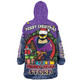 Melbourne Storm Christmas Custom Snug Hoodie - Merry Christmas Our Beloved Team With Aboriginal Dot Art Pattern Snug Hoodie