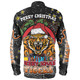 Wests Tigers Christmas Custom Long Sleeve Shirt - Merry Christmas Our Beloved Team With Aboriginal Dot Art Pattern Long Sleeve Shirt