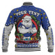 Canterbury-Bankstown Bulldogs Christmas Custom Baseball Jacket - Merry Christmas Our Beloved Team With Aboriginal Dot Art Pattern Baseball Jacket