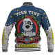 North Queensland Cowboys Christmas Custom Baseball Jacket - Merry Christmas Our Beloved Team With Aboriginal Dot Art Pattern Baseball Jacket