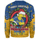 Parramatta Eels Christmas Custom Sweatshirt - Merry Christmas Our Beloved Team With Aboriginal Dot Art Pattern Sweatshirt