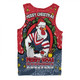 Sydney Roosters Christmas Custom Men Singlet - Merry Christmas Our Beloved Team With Aboriginal Dot Art Pattern Men Singlet