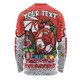 St. George Illawarra Dragons Christmas Custom Long Sleeve T-shirt - Merry Christmas Our Beloved Team With Aboriginal Dot Art Pattern Long Sleeve T-shirt