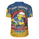 Parramatta Eels Christmas Custom Rugby Jersey - Merry Christmas Our Beloved Team With Aboriginal Dot Art Pattern Rugby Jersey