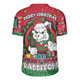 South Sydney Rabbitohs Custom Rugby Jersey - Merry Christmas Our Beloved Team With Aboriginal Dot Art Pattern Rugby Jersey