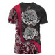 Australia  Warratah Goanna Aboriginal T-shirt - Waratah Flowers With Red Lizards, Stones, Sand Dot Art Painting Inspired T-shirt