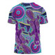 Australia Platypus Aboriginal T-shirt - Purple Platypus With Aboriginal Art Dot Painting Patterns Inspired T-shirt