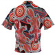 Australia Platypus Aboriginal Hawaiian Shirt - Red Platypus With Aboriginal Art Dot Painting Patterns Inspired Hawaiian Shirt