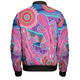 Australia Platypus Aboriginal Bomber Jacket - Pink Platypus With Aboriginal Art Dot Painting Patterns Inspired Bomber Jacket