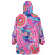 Australia Platypus Aboriginal Snug Hoodie - Pink Platypus With Aboriginal Art Dot Painting Patterns Inspired Snug Hoodie