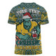 Australia Wallabies Christmas Custom T-shirt - Christmas Knit Patterns Vintage Jersey Ugly T-shirt