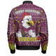 Manly Warringah Sea Eagles Christmas Custom Bomber Jacket - Christmas Knit Patterns Vintage Jersey Ugly Bomber Jacket