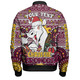 Brisbane Broncos Christmas Custom Bomber Jacket - Christmas Knit Patterns Vintage Jersey Ugly Bomber Jacket