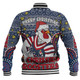 Sydney Roosters Christmas Custom Baseball Jacket - Christmas Knit Patterns Vintage Jersey Ugly Baseball Jacket