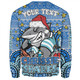 Cronulla-Sutherland Sharks Christmas Custom Sweatshirt - Christmas Knit Patterns Vintage Jersey Ugly Sweatshirt