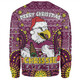 Manly Warringah Sea Eagles Christmas Custom Sweatshirt - Christmas Knit Patterns Vintage Jersey Ugly Sweatshirt