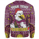 Manly Warringah Sea Eagles Christmas Custom Sweatshirt - Christmas Knit Patterns Vintage Jersey Ugly Sweatshirt