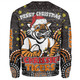 Wests Tigers Christmas Custom Sweatshirt - Christmas Knit Patterns Vintage Jersey Ugly Sweatshirt