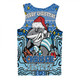 Cronulla-Sutherland Sharks Christmas Custom Men Singlet - Christmas Knit Patterns Vintage Jersey Ugly Men Singlet