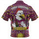 Manly Warringah Sea Eagles Christmas Custom Zip Polo Shirt - Christmas Knit Patterns Vintage Jersey Ugly Zip Polo Shirt