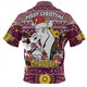 Brisbane Broncos Christmas Custom Zip Polo Shirt - Christmas Knit Patterns Vintage Jersey Ugly Zip Polo Shirt