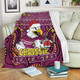 Manly Warringah Sea Eagles Christmas Custom Blanket - Christmas Knit Patterns Vintage Jersey Ugly Blanket